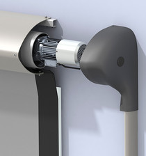 Platzsparendes Design mit Motor in der Trommel