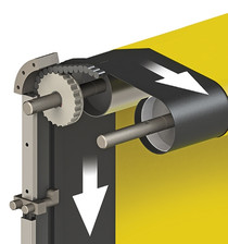 Schnelllauftor mit Push-Pull-Antriebstechnik für geringen Wartungsaufwand